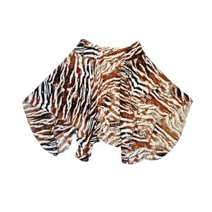 Calvin Klein Women's Animal Print Handkerchief Hem Skirt Boho Retro Size: 10